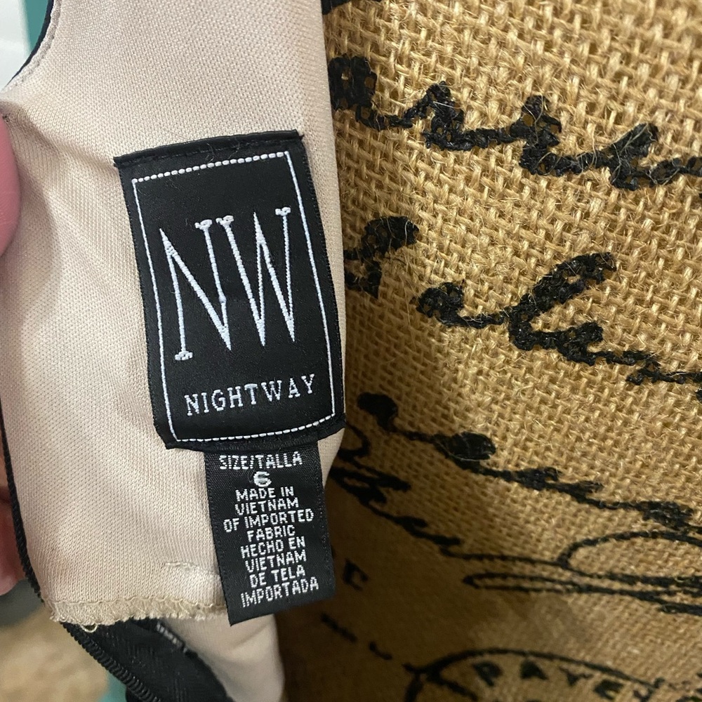 Nightway Formal Black/Nude Formal Dress, NWOT - Picture 3 of 5